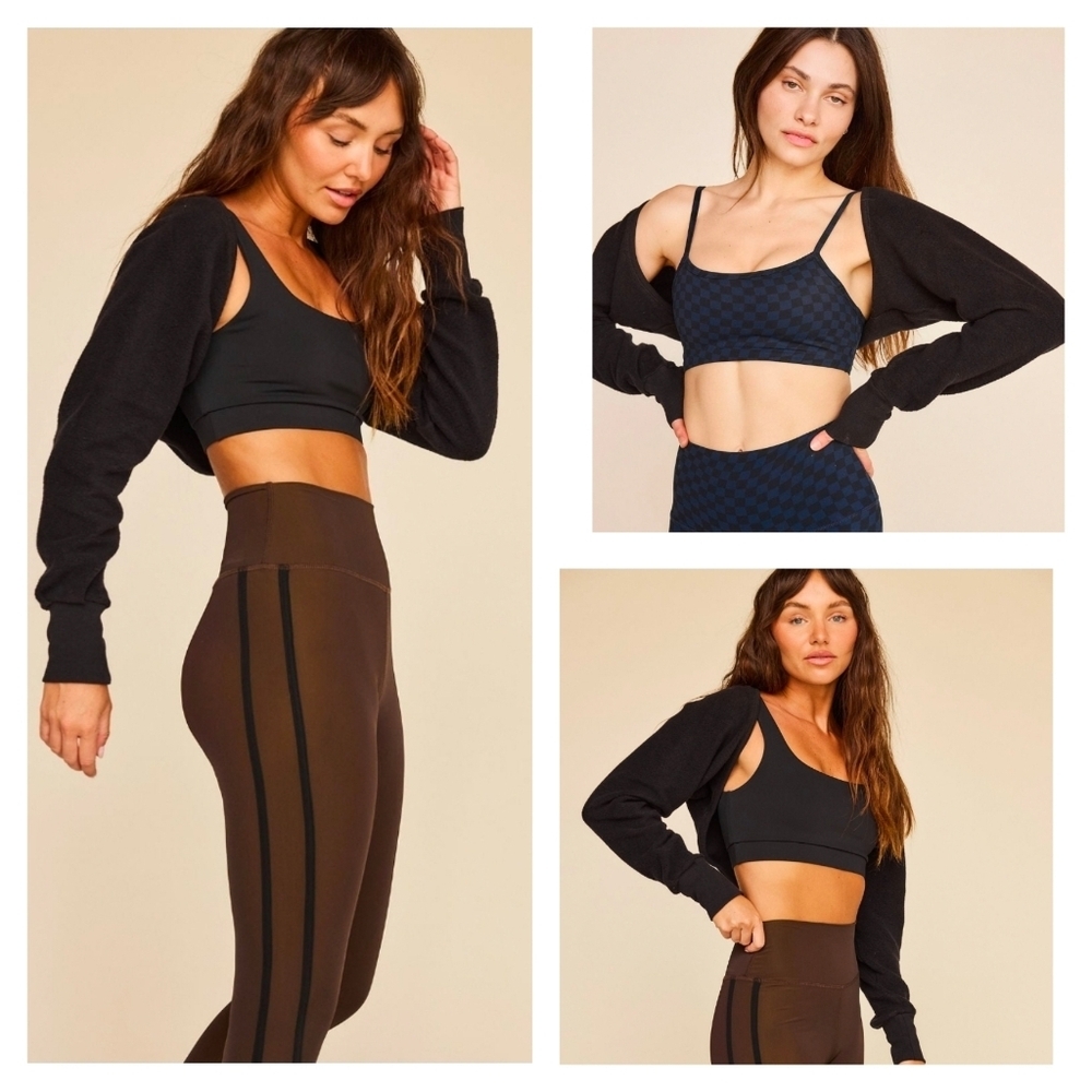 Strut-This Black Crop Shrug The Lala Look